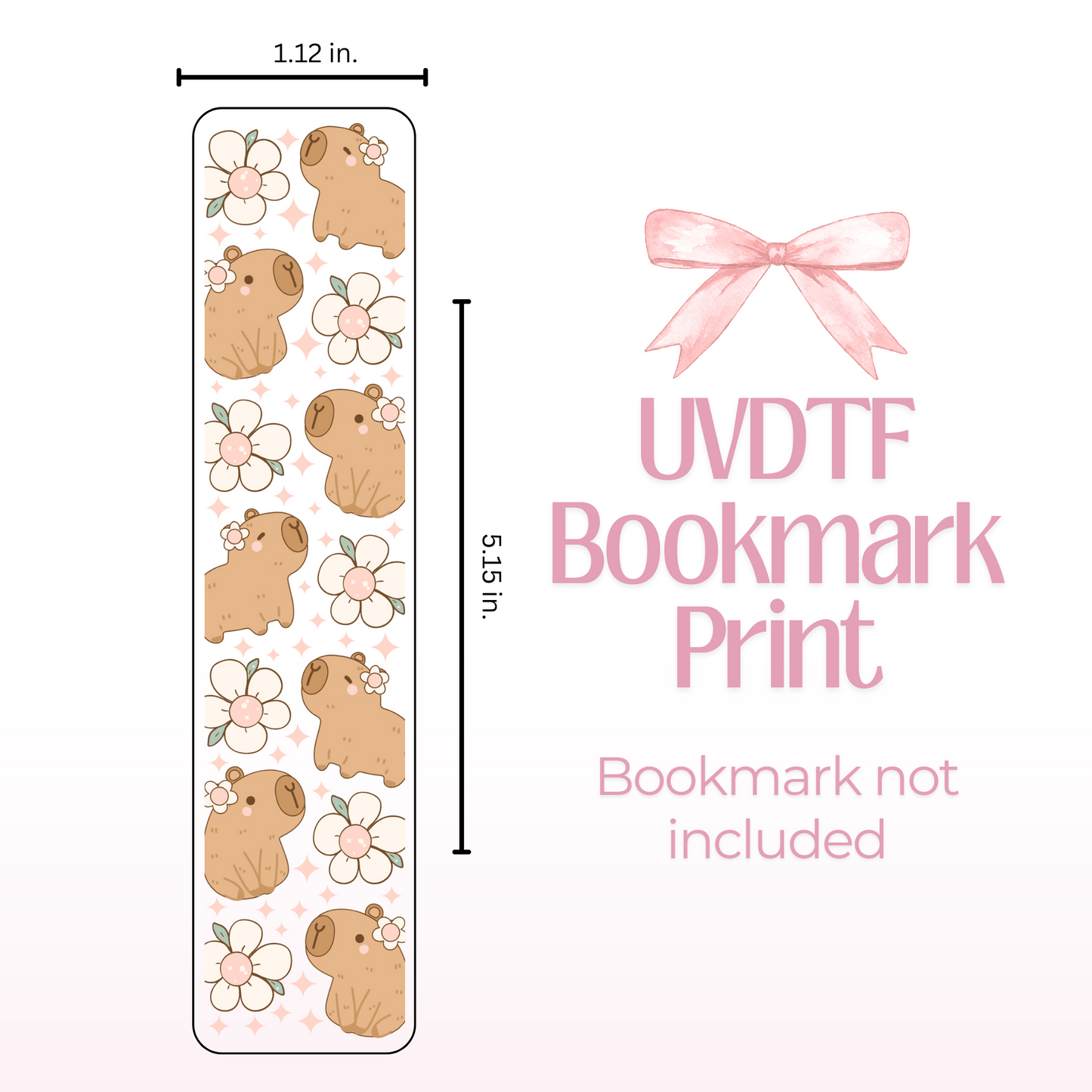Capybara Double Sided Bookmark