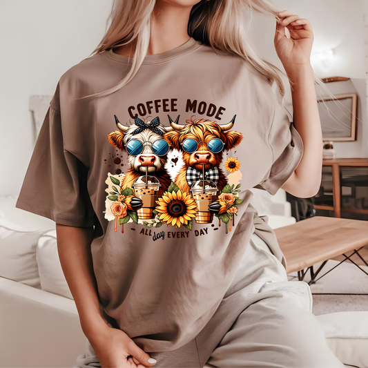 Coffee Cows DTF Print