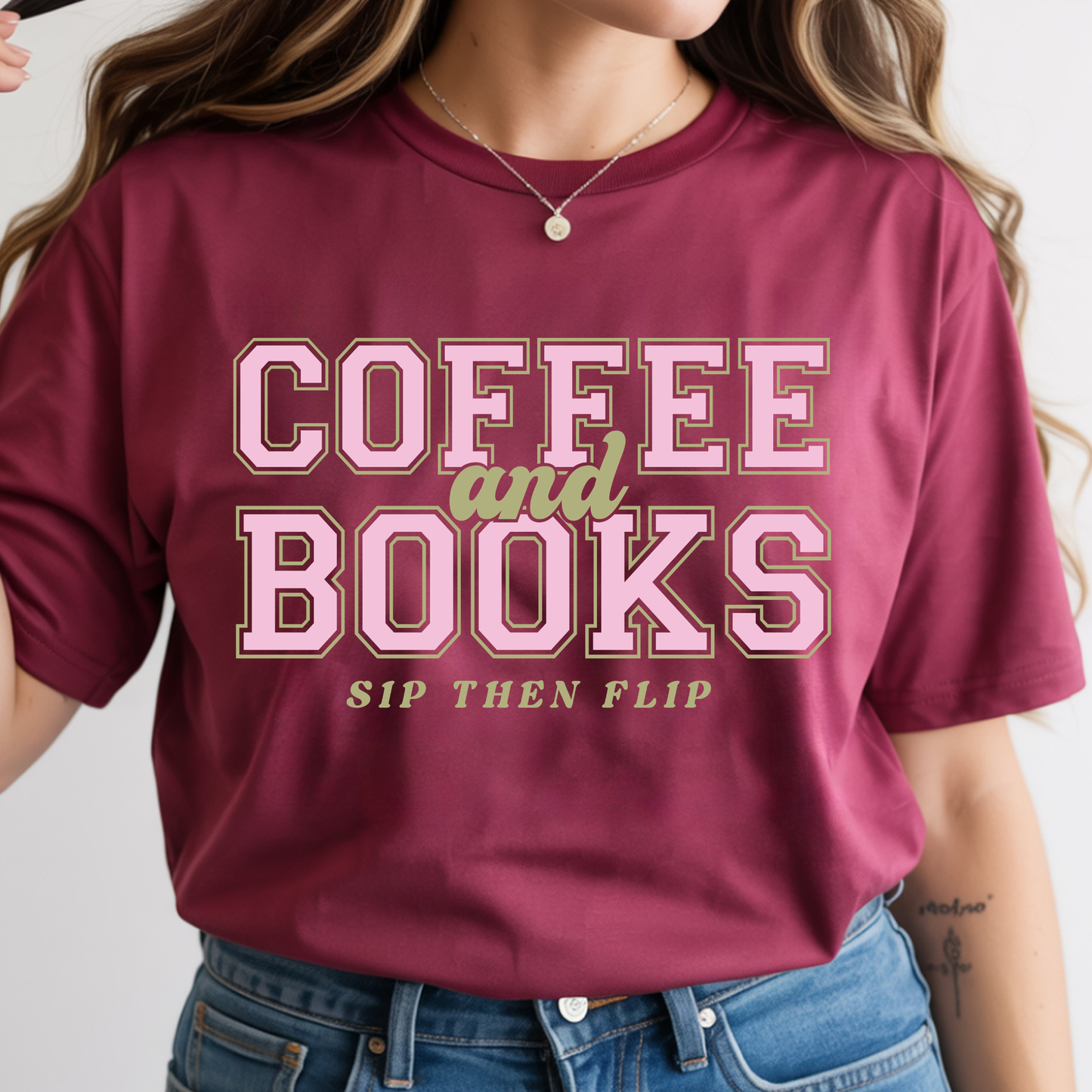 Coffee & Books DTF Print