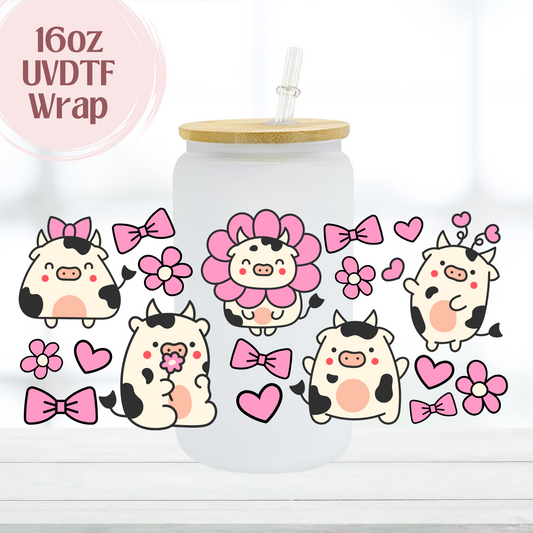 Cute Cows 16oz UVDTF Cup Wrap