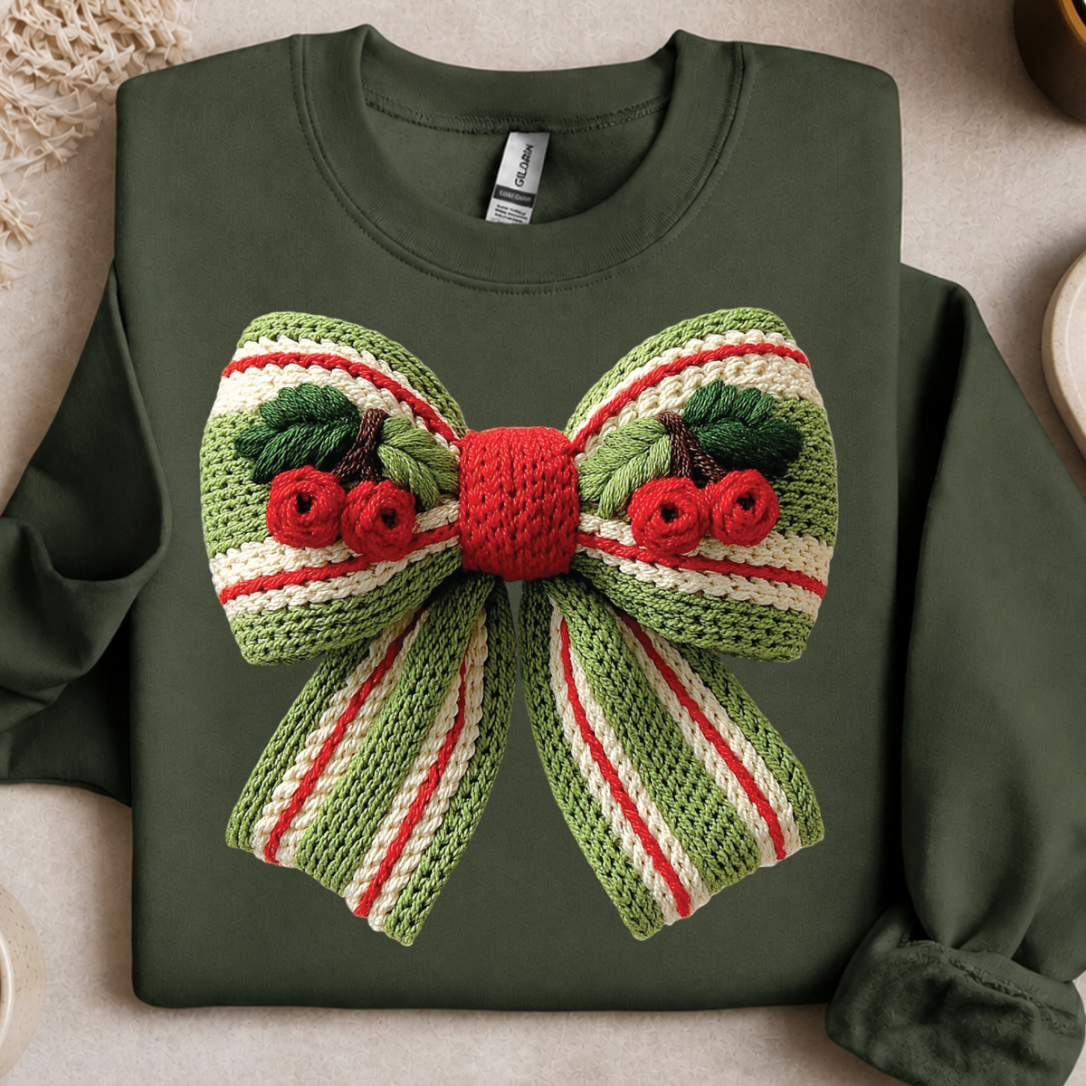 Faux Yarn Bow DTF Print
