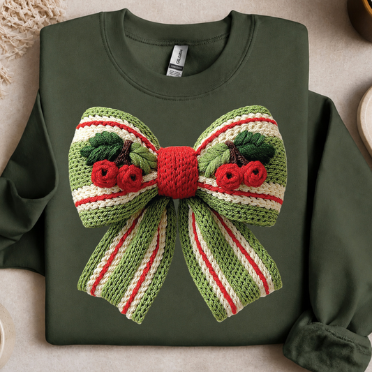Faux Yarn Bow DTF Print