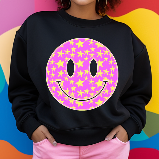 Star Smiley DTF Print