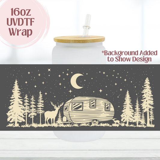 Camping 16oz UVDTF Cup Wrap