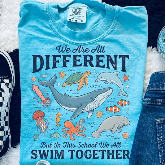 We all Swim Together DTF Print