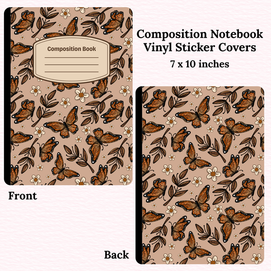 Monarch Butterflies Composition Notebook Vinyl Cover