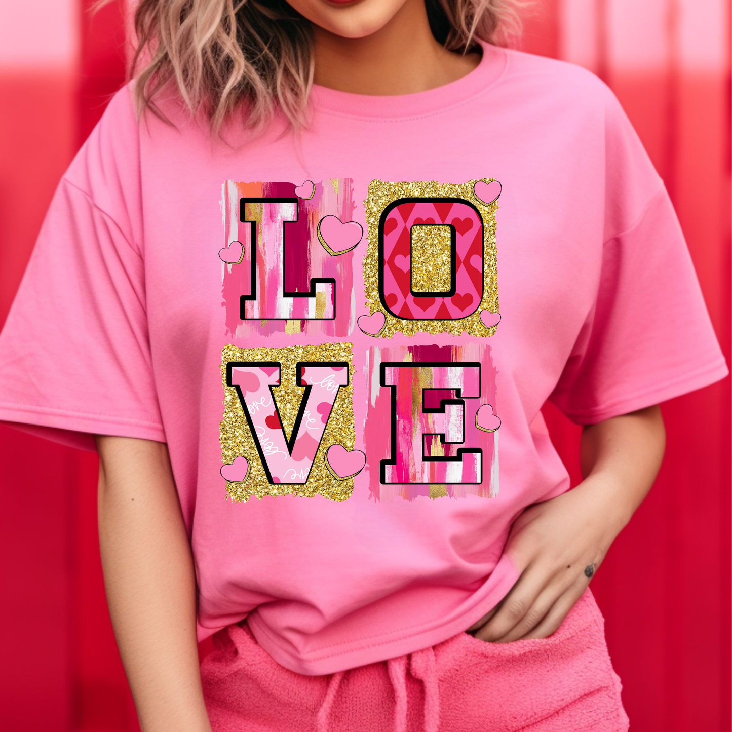 LOVE Brushstroke DTF Print