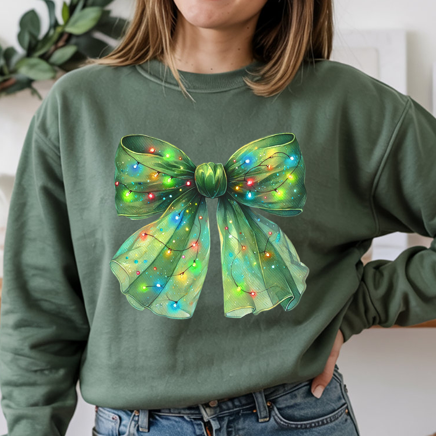 Green Bow DTF Print