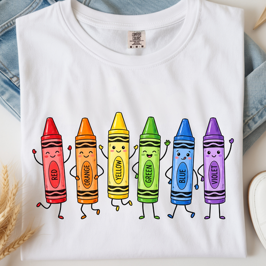 Crayons DTF Print