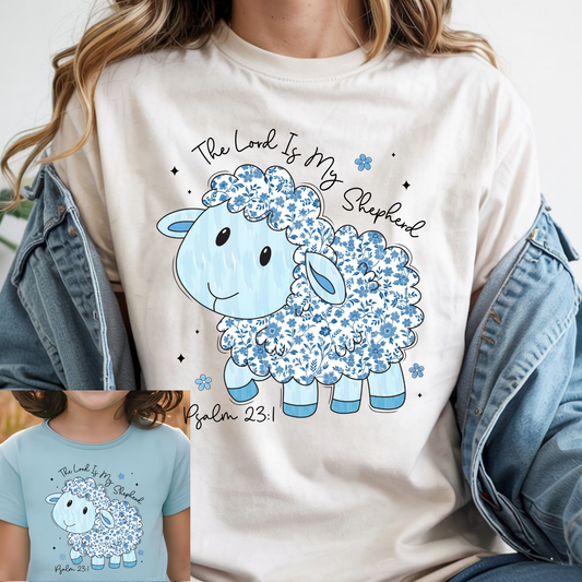 Lord is my Shepherd Sheep DTF Print Adult & Kids