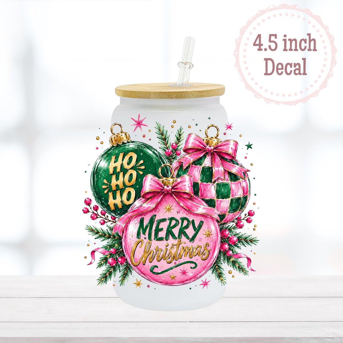 Pink Ornaments UVDTF Decal