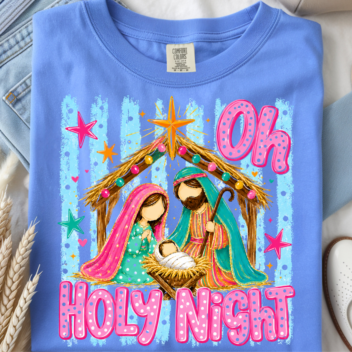 Holly Night DTF Print