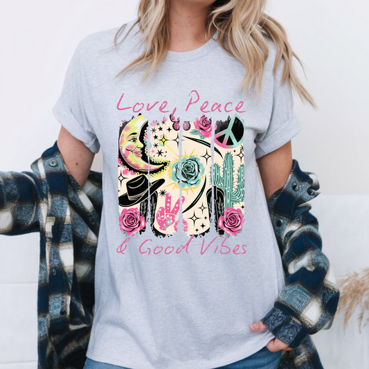 Love Peace Good Vibes Screen Print