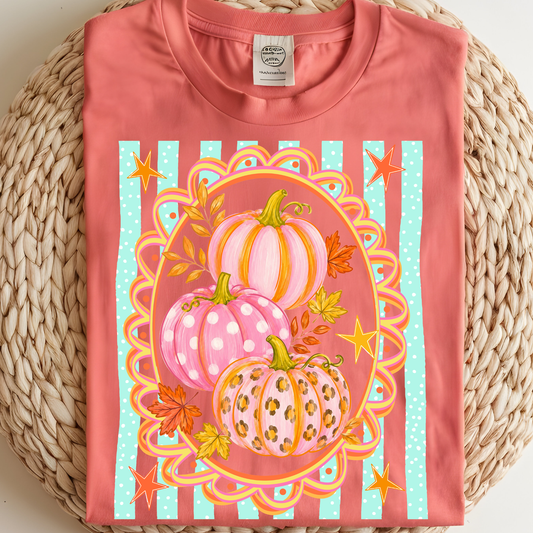 Preppy Pumpkins DTF Print