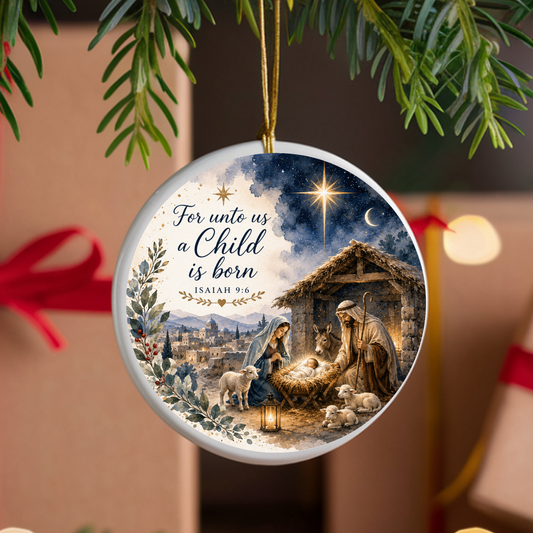 A Child is Born UVDTF Ornament Decal