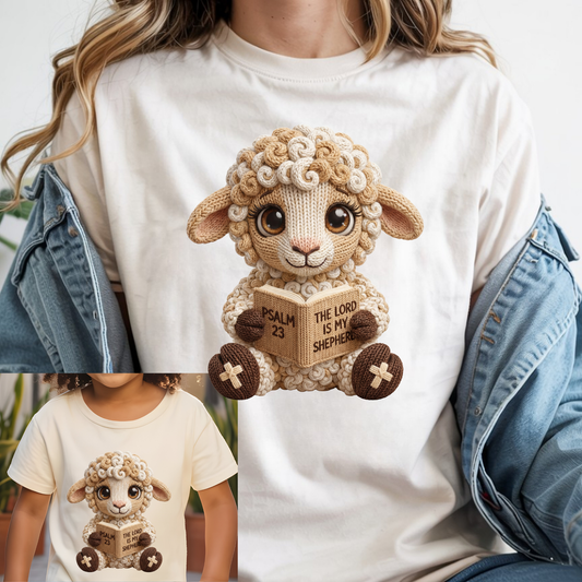 Lord is my Shepherd Sheep DTF Print Adult & Kids