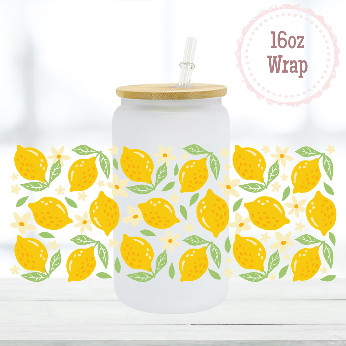 Lemons 16oz UVDTF Cup Wrap