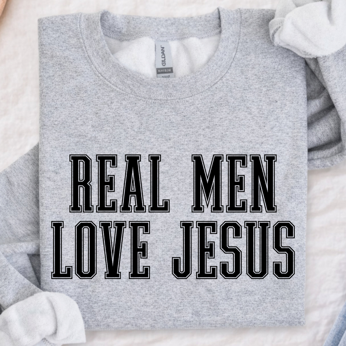 Real Men Love Jesus DTF Print