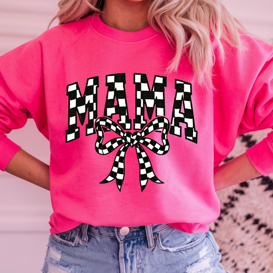 Mama Checkered DTF Print