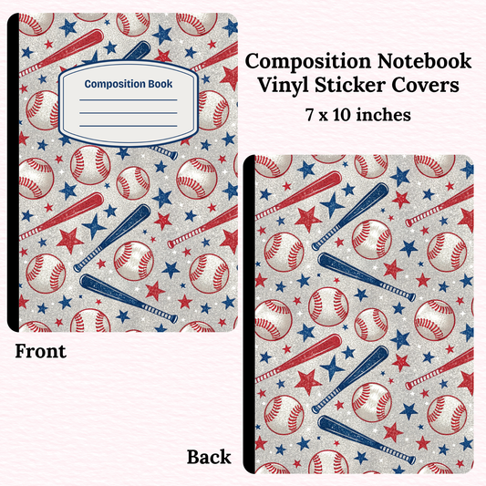 Baseball Composition Notebook Vinyl Cover