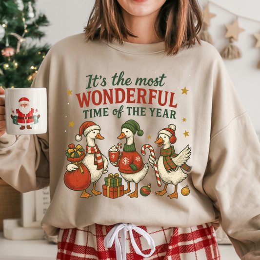 Most Wonderful Time Geese DTF Print