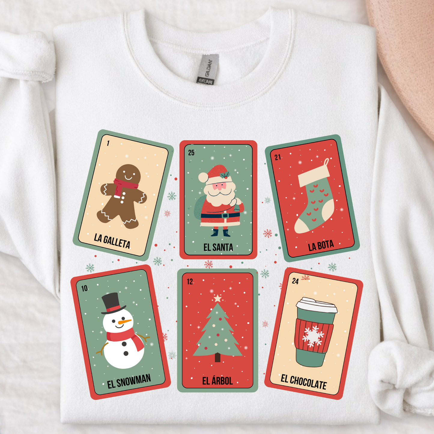 Latin Christmas Loteria DTF Print