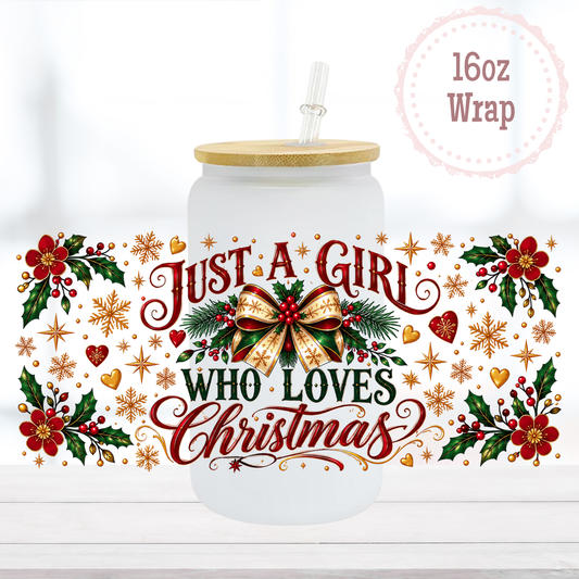 Loves Christmas 16oz UVDTF Cup Wrap