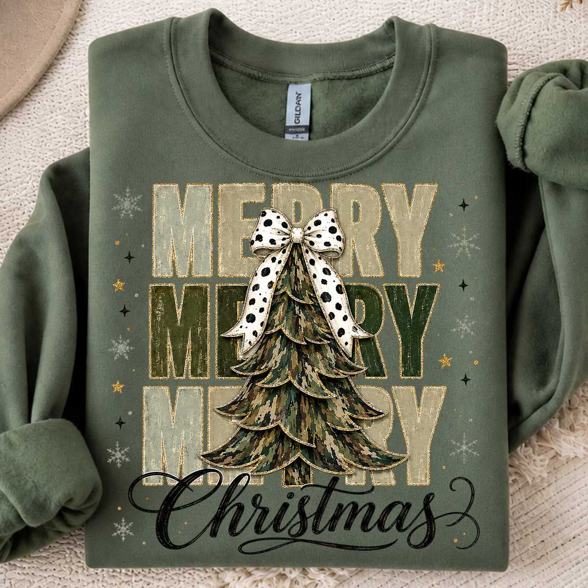 Camo Christmas DTF Print