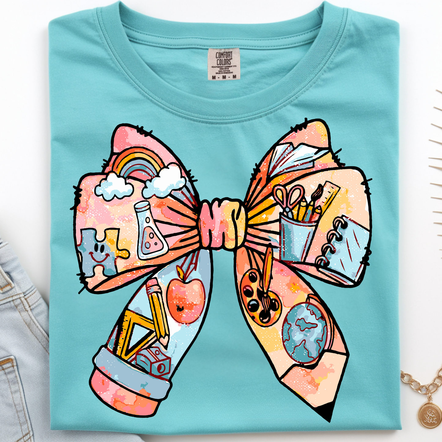 School Bow DTF Print