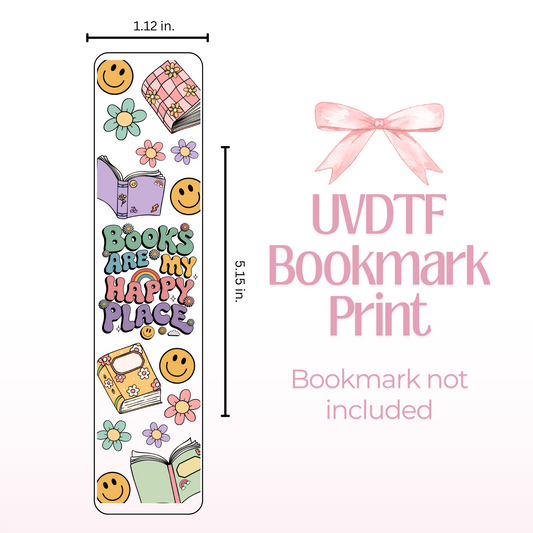 Books Happy Place Double Sided Bookmark