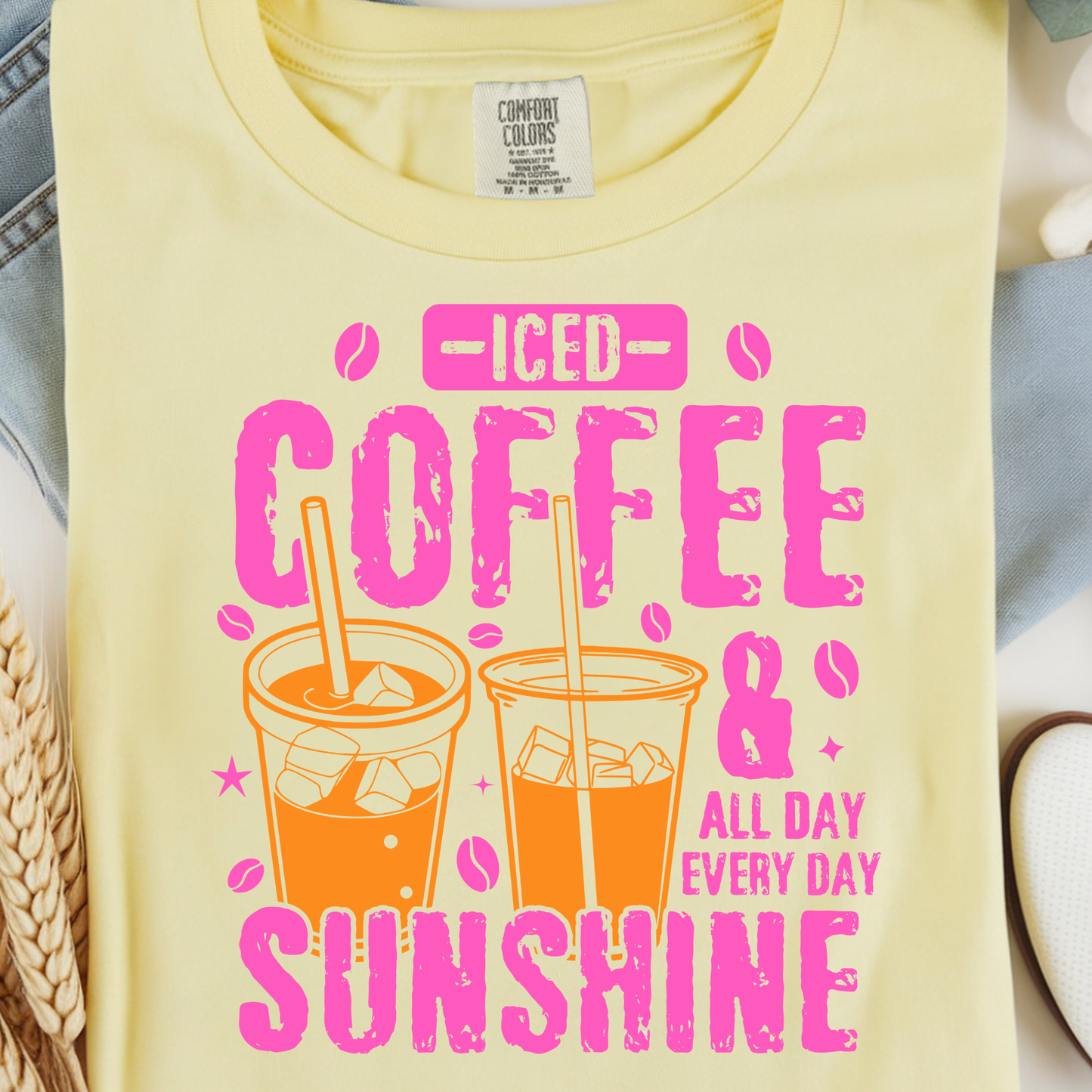 Iced Coffee & Sunshine DTF Print