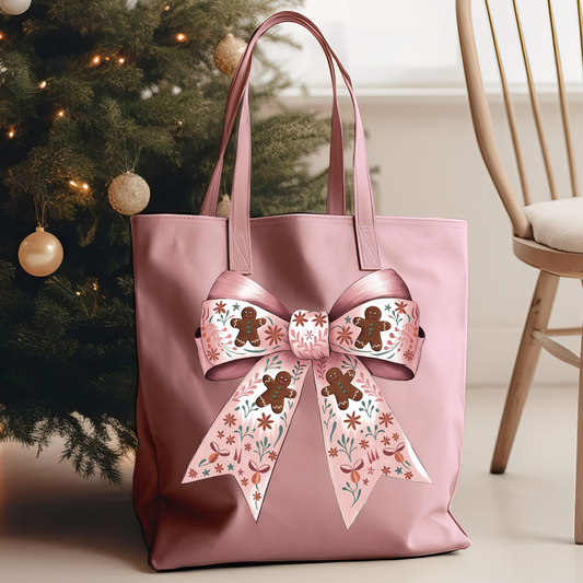 Gingerbread Bow DTF Print