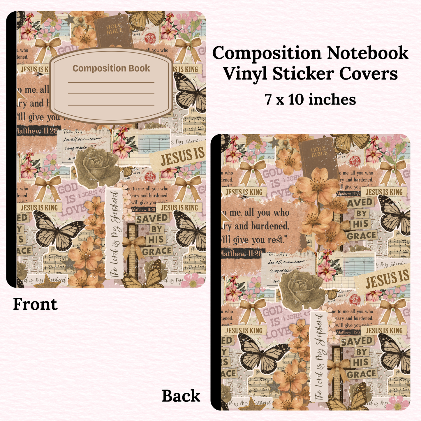 Faith Collage Composition Notebook Vinyl Cover