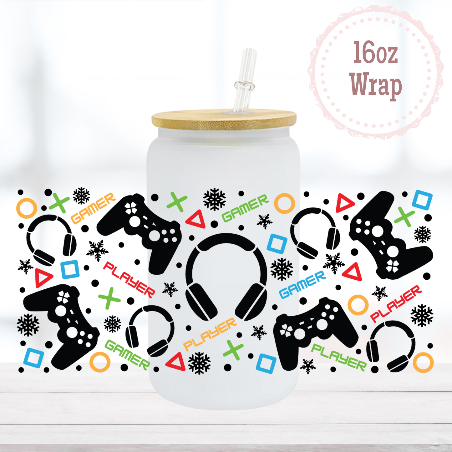 Gamer 16oz UVDTF Cup Wrap