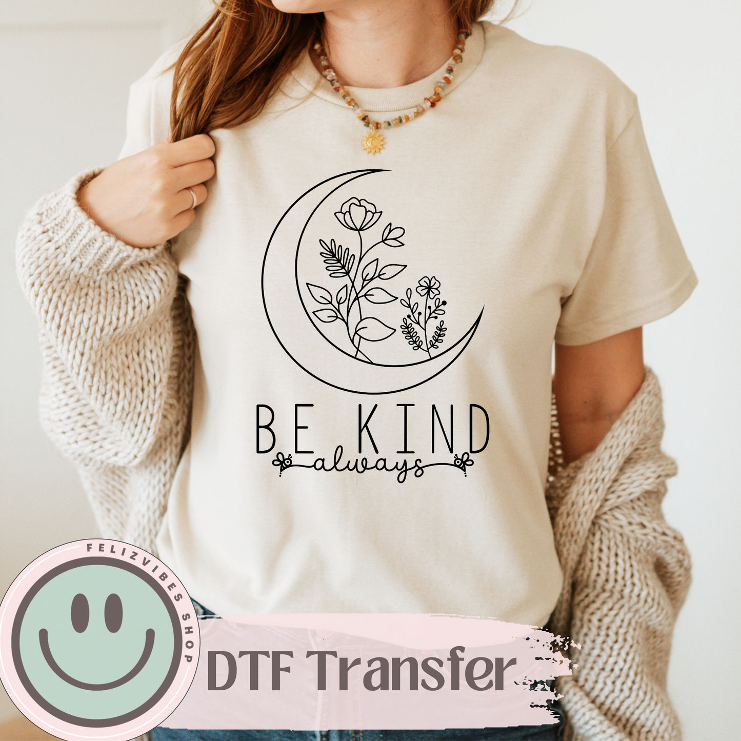 Be Kind Boho DTF Print