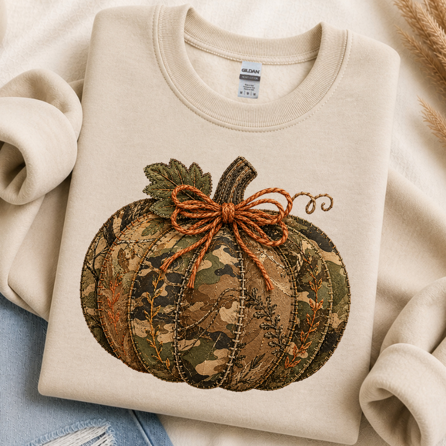 Camo Pumpkin DTF Print