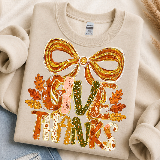 Give Thanks DTF Print