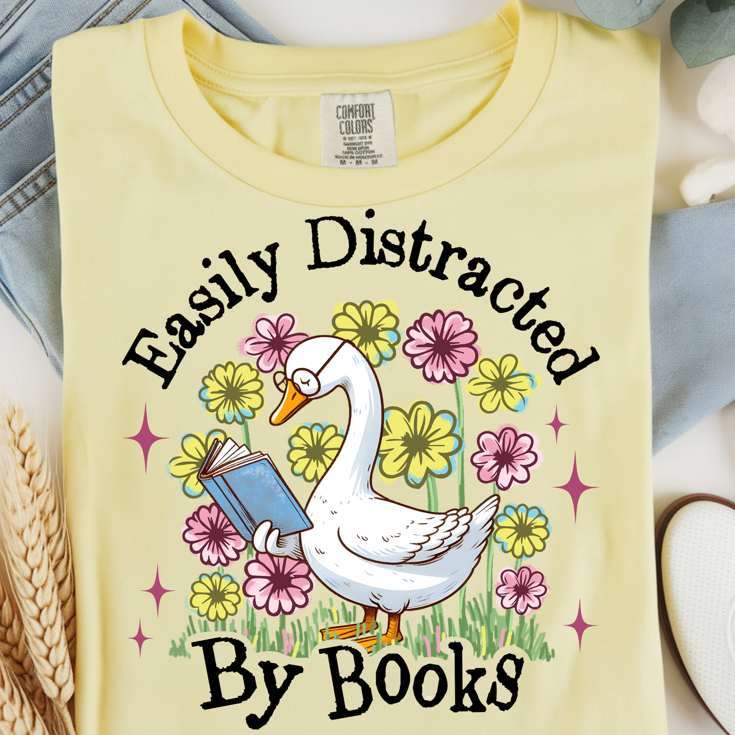 Distracted by Books DTF Print