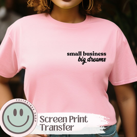 Small Business Pocket Print Screen Print