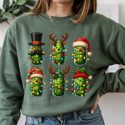 Christmas Pickles DTF Print