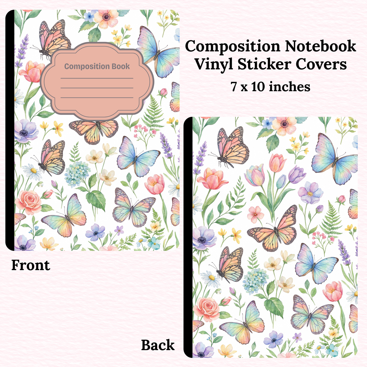 Butterflies Composition Notebook Vinyl Cover
