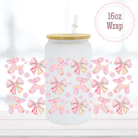 Iridescent Balloon Dogs 16oz UVDTF Cup Wrap