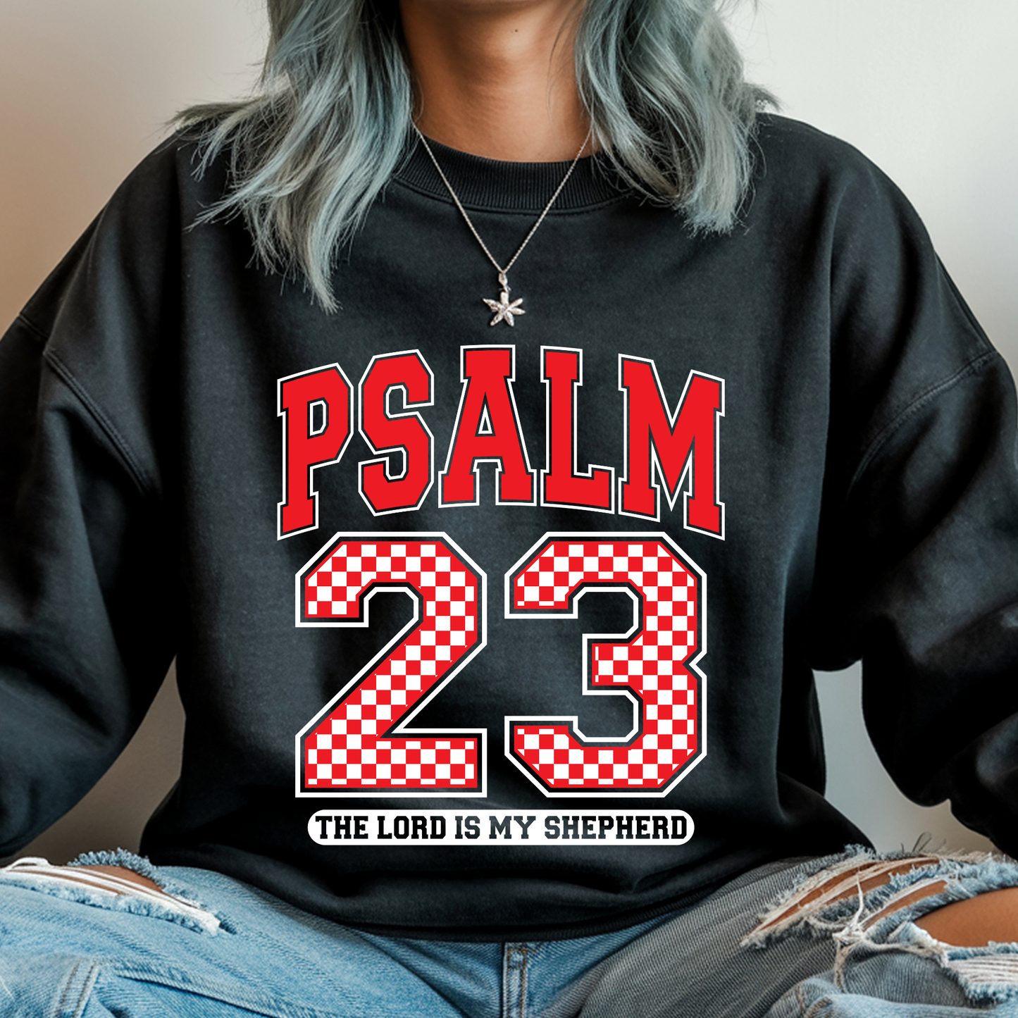 Psalm 23 Checkered DTF Print