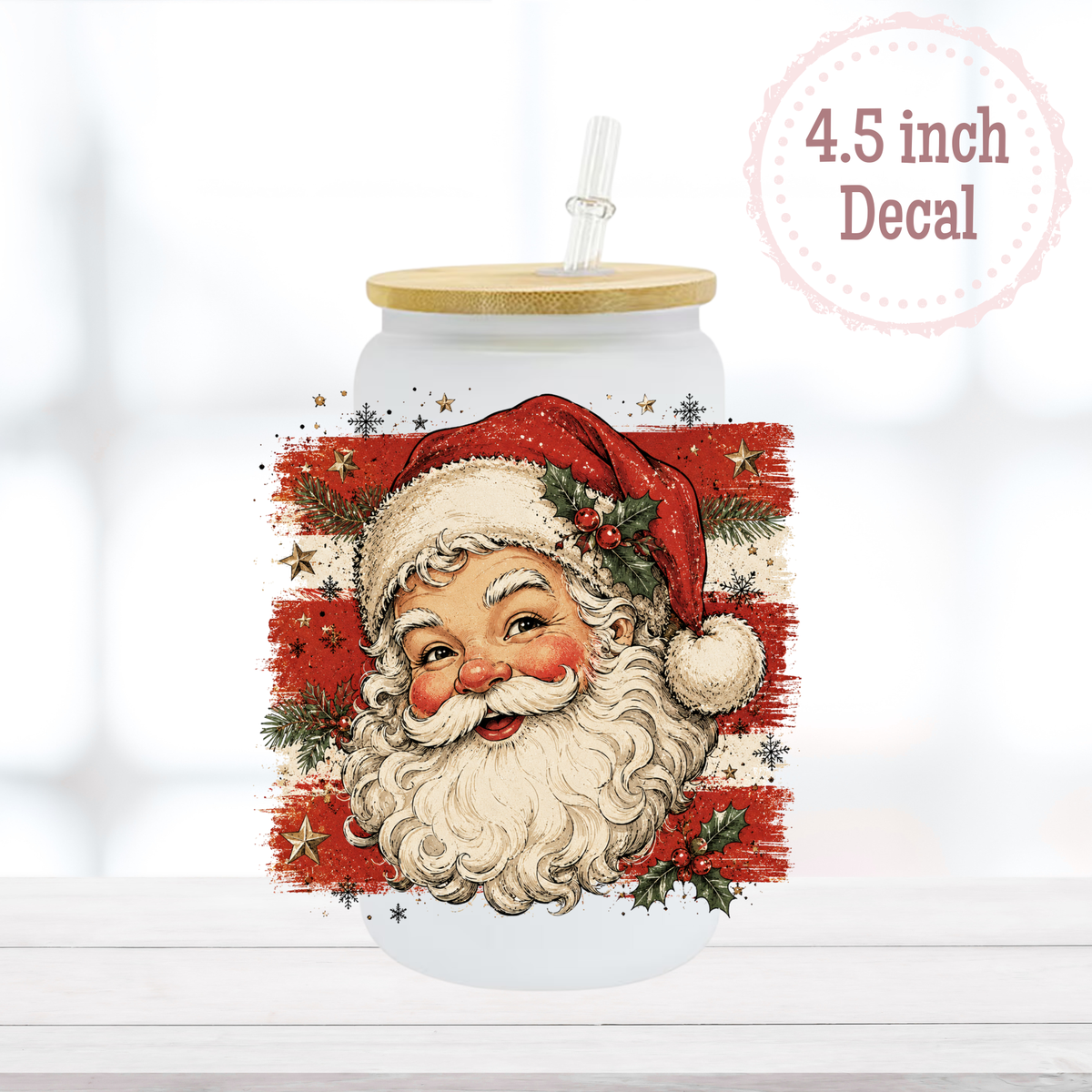 Vintage Santa UVDTF Decal