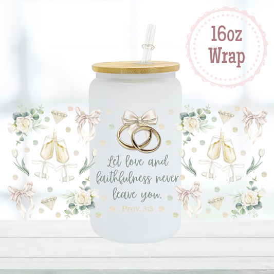 Wedding Verse 16oz UVDTF Cup Wraps