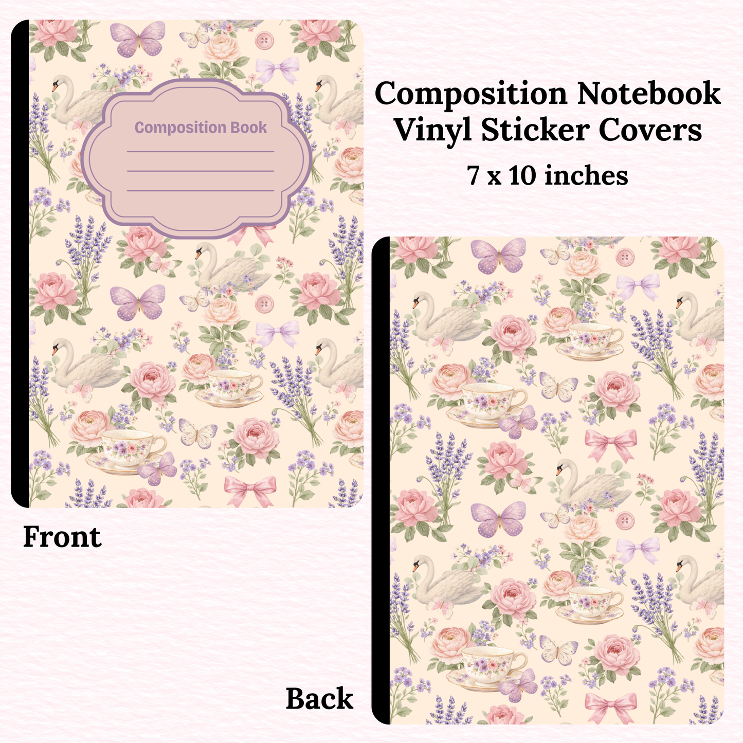 Swans Composition Notebook Vinyl Cover