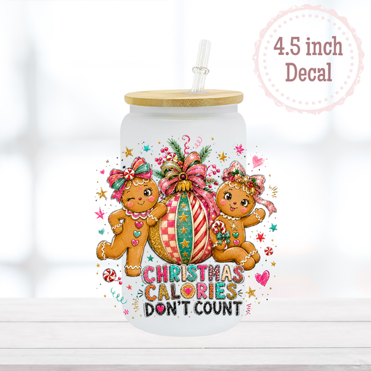 Christmas Calories UVDTF Decal