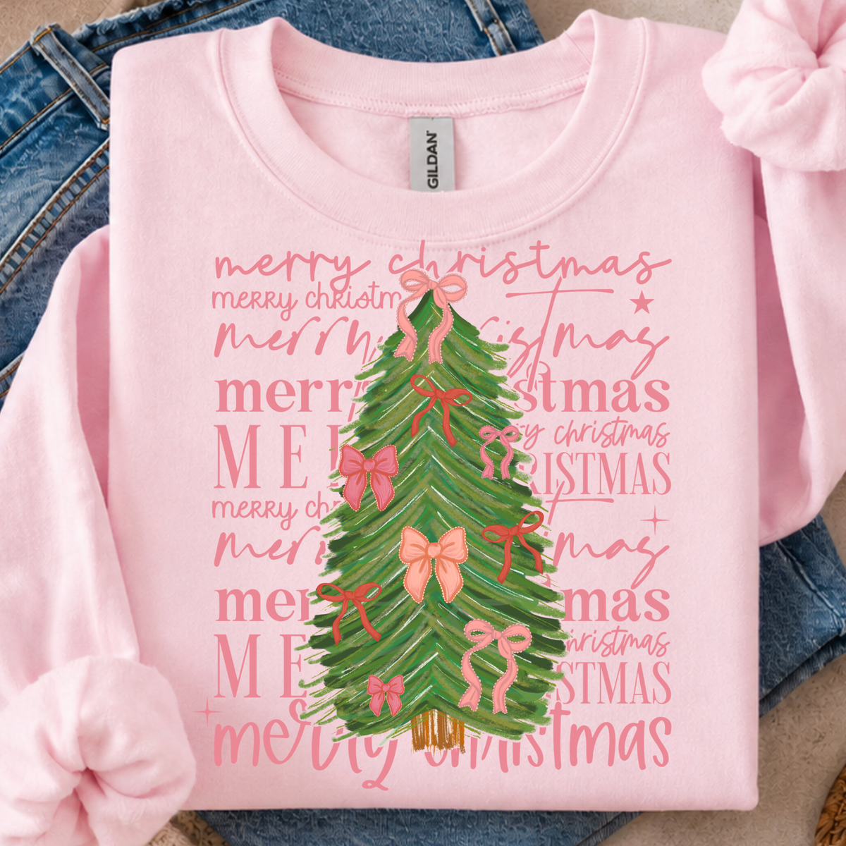Merry Christmas Tree DTF Print