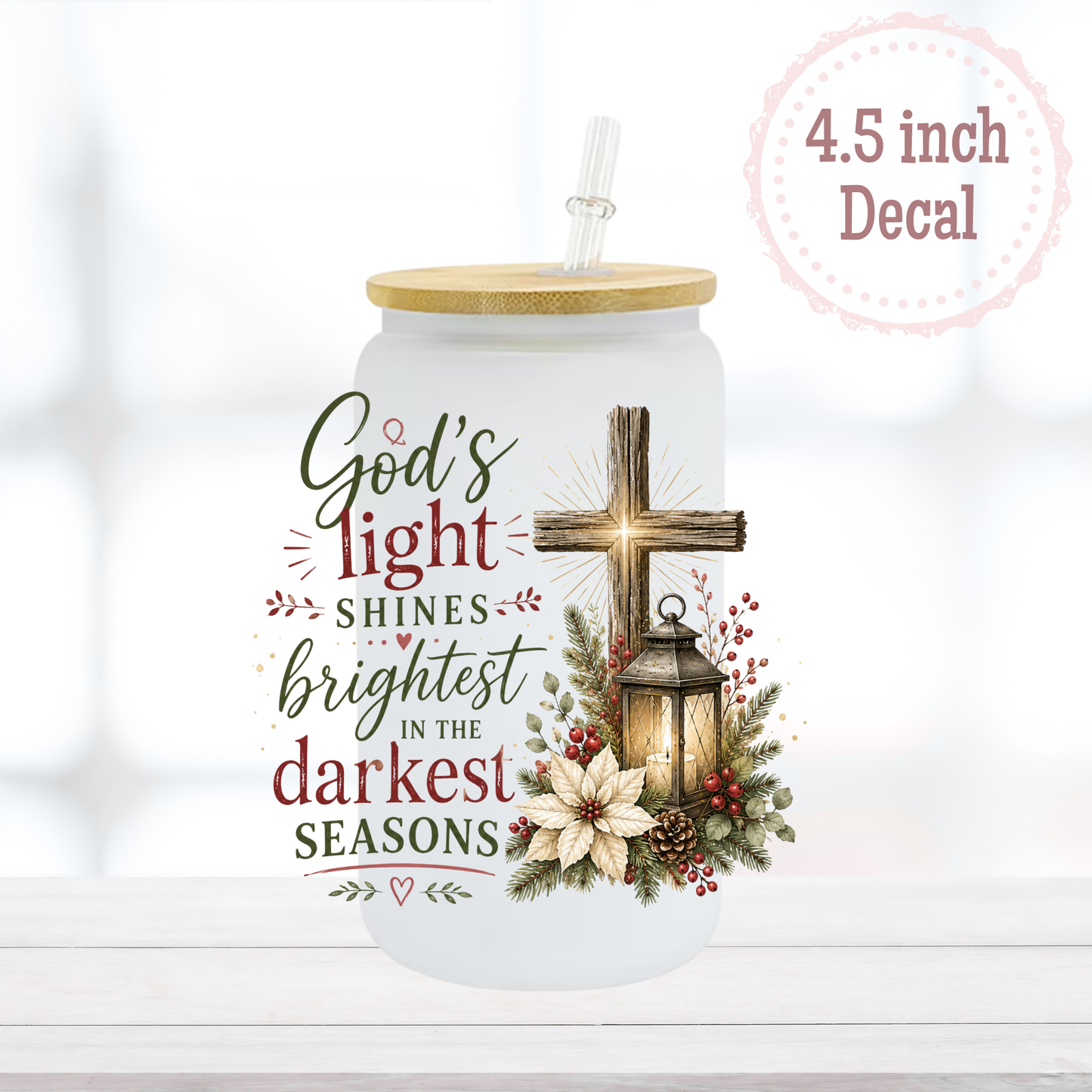 God's Light Shines UVDTF Decal