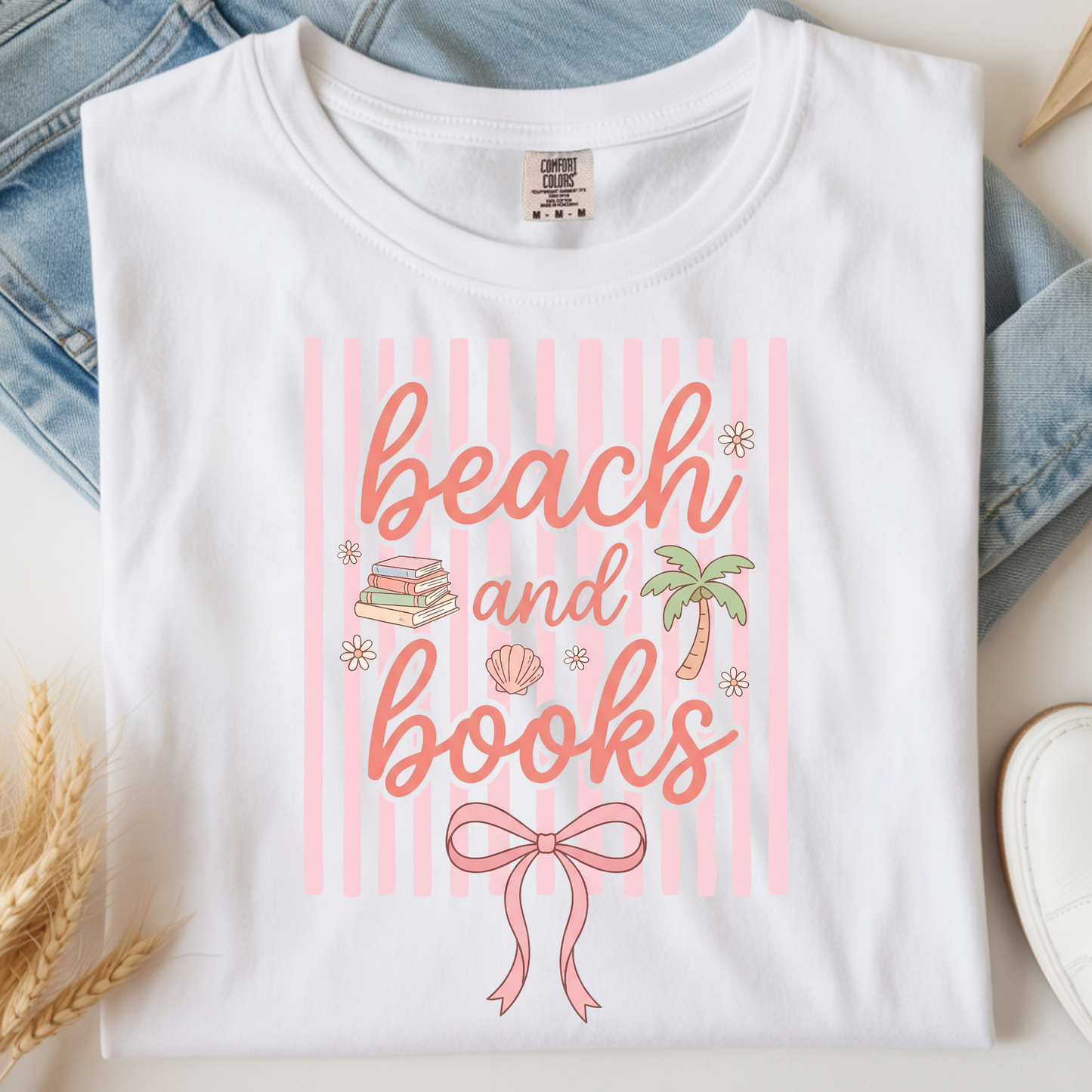 Beach & Books DTF Print